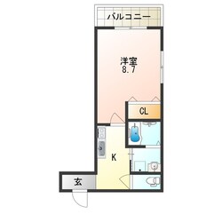 新深江駅 徒歩8分 2階の物件間取画像